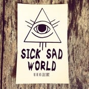 Image of sick sad world sticker