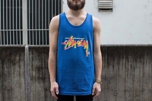 Image of Stussy - Flower Stock Tank (royal blue)