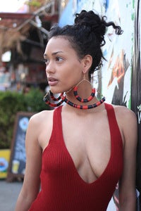 Image of Red & Black Chaka "Swing" Earrings
