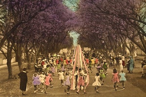 Image of Maypole Dancing Greeting Card & Envelope