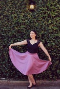 Image of Lilac cotton sateen circle skirts 