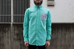Image of HUF - Rushmore Oxford Shirt (green)