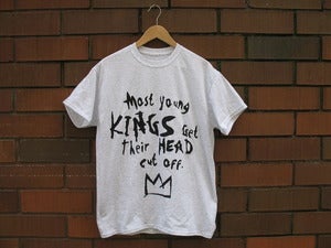 Image of "Most Young Kings Get Their Heads Cut Off" T-Shirt (Ash Grey/Black)