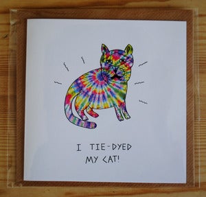 Image of 'I Tie-Dyed My Cat' Card