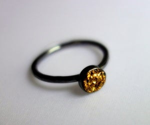 Image of Small Gold Drusy Ring