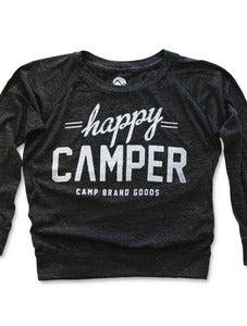 Image of HAPPY CAMPER SLOUCHY PULLOVER | ECO BLACK