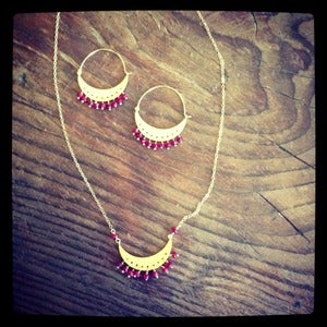 Image of Ruby Crescent Moon Set