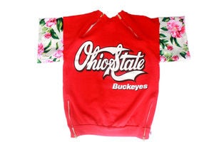 Image of D.Fame Floral "Ohio State Buckeyes" Crewneck"