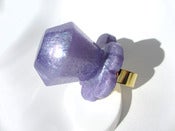 Image of  Marshmallow Lavender Pearl Heart Pop ring