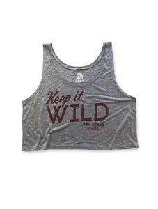 Image of KEEP IT WILD CROP TANK | ATHLETIC GREY