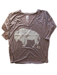Image of BUFFALO DOLMAN LONGSLEEVE | DIRTY HEATHER