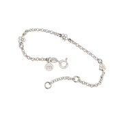 Image of White Daisy Charm Bracelet