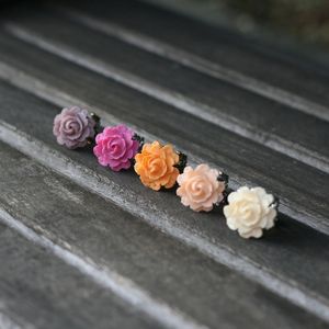 Image of Vintage Petite Rose Adjustable Ring - 7 Colors