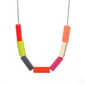 Image of Rectangle Silicone Bead Necklace - Portia