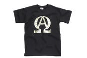 Image of Limited Edition ALPHA OMEGA - Gold Foil (Black Tee)