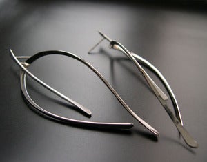 Image of Open Leaf Earrings