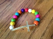 Image of "Hope" Multi-colored Cross Bracelet