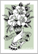 Image of Mo Coppoletta’s Forget Me Not limited edition screen print.