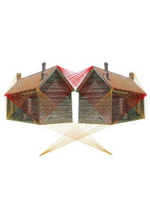 Image of Original hand threaded art work:"Connected"