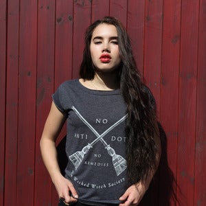 Image of NO ANTIDOTE charcoal raw t-shirt