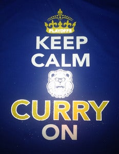 Image of KEEP CALM & CURRY ON - Reflective ROYAL BLUE - RESTOCKED!