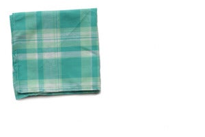 Image of Seafoam Plaid Pocket Square