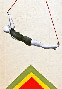 Image of Original hand threaded art work:"HANGING