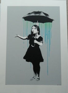 Image of Nola (Green and Blue Rain) signed AP by Banksy