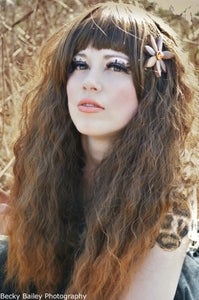 Image of Woodland, Dark Brown Crimped Wavy Boho Dip Dye Gradient Lolita Cosplay Wig