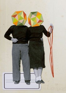 Image of Original hand embroidered collage: "The way we are"   
