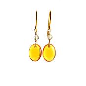 Image of Amepela Oval - Vintage glass earrings