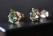 Image of Green Sapphire Stud Earrings