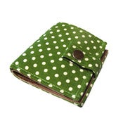 Image of Avocado Polka ) Bifold Wallet With Snap (Plus Zipper)