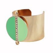 Image of Ombre Mint Crystal Bangle Cuff Bracelet