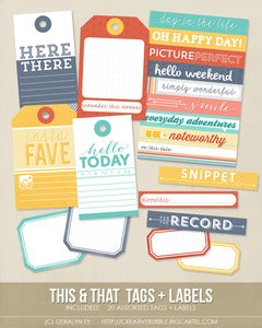 Image of *NEW* This & That Tags + Labels (Digital)