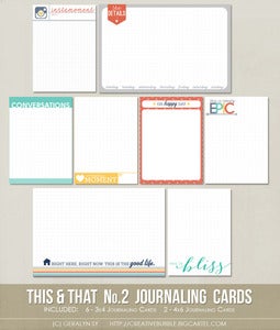 Image of *NEW* This & That No.2 Journaling Cards (Digital)