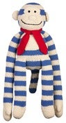 Image of Crochet Navy stripe monkey 