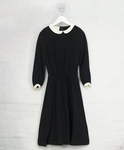 Image of Silk Cleric Collar Dress