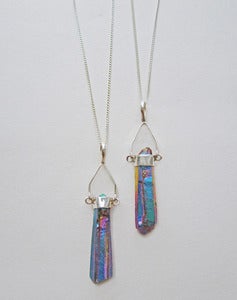 Image of Galactica Titanium Quartz Sterling Silver Necklace