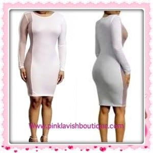 Image of All White Peek A Boo Dress