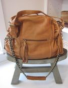 Image of Tan leather bag