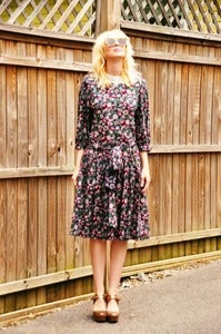 Image of Lacy Collar Midi Dress