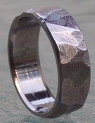 Image of Titanium Ring Ground Textured Band