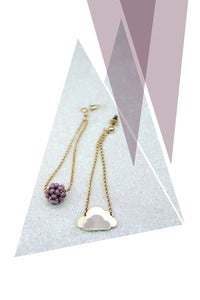 Image of Boucles d'oreilles champagne <br> CLOUD