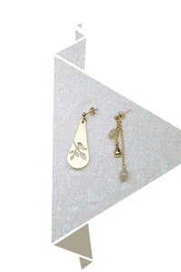 Image of Boucles d'oreilles champagne <br>DRAW ME mini