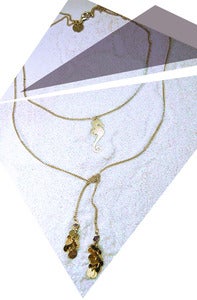 Image of COLLIER-CRAVATTE champagne SEAHORSE