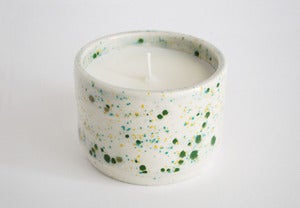 Image of Speckled jade ceramic soy candle