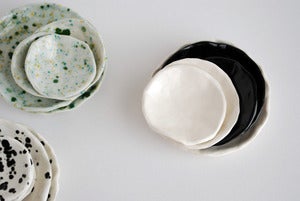 Image of White stack dishes