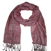 Image of Butterfly detail scarf in pink, mint green or grey