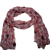 Image of Pink rabbit print scarf